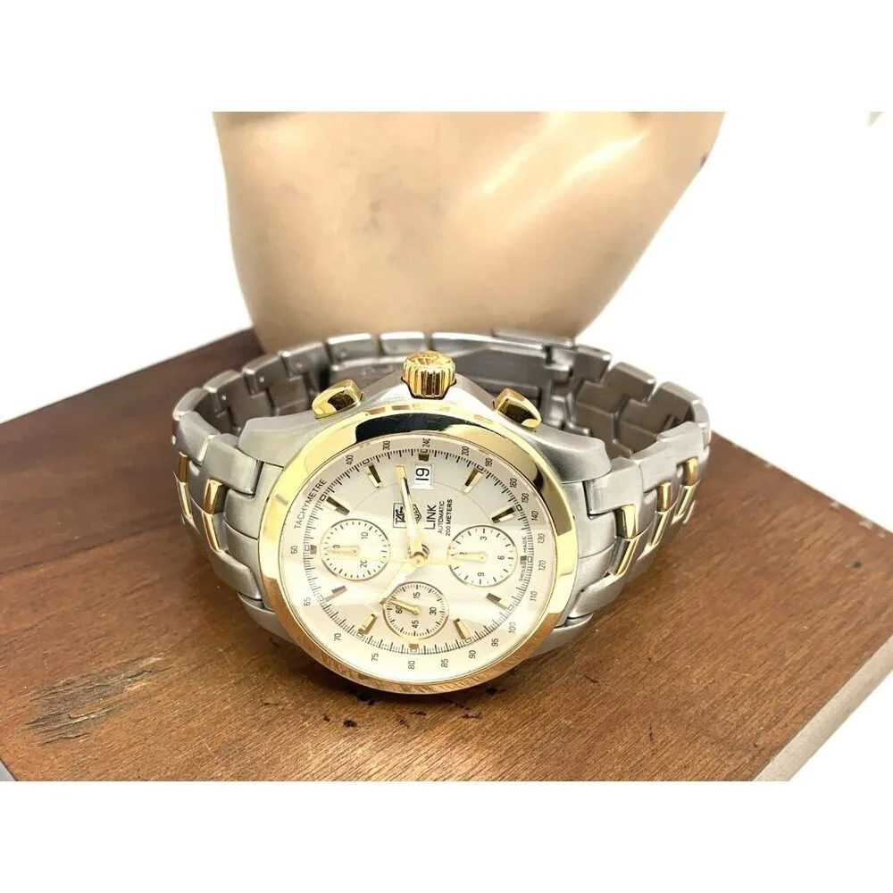 Tag Heuer Men's Watch CJF2150 Swiss Automatic Chronograph 18k Yellow Gold Steel